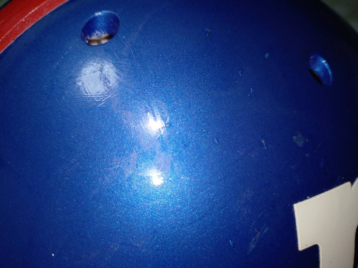 ●NFL ニューヨーク・ジャイアンツ　RB＃２１　Tiki Barber　チキ・バーバーモデル　SCHUTT　 オーセンティック・ヘルメット_画像7