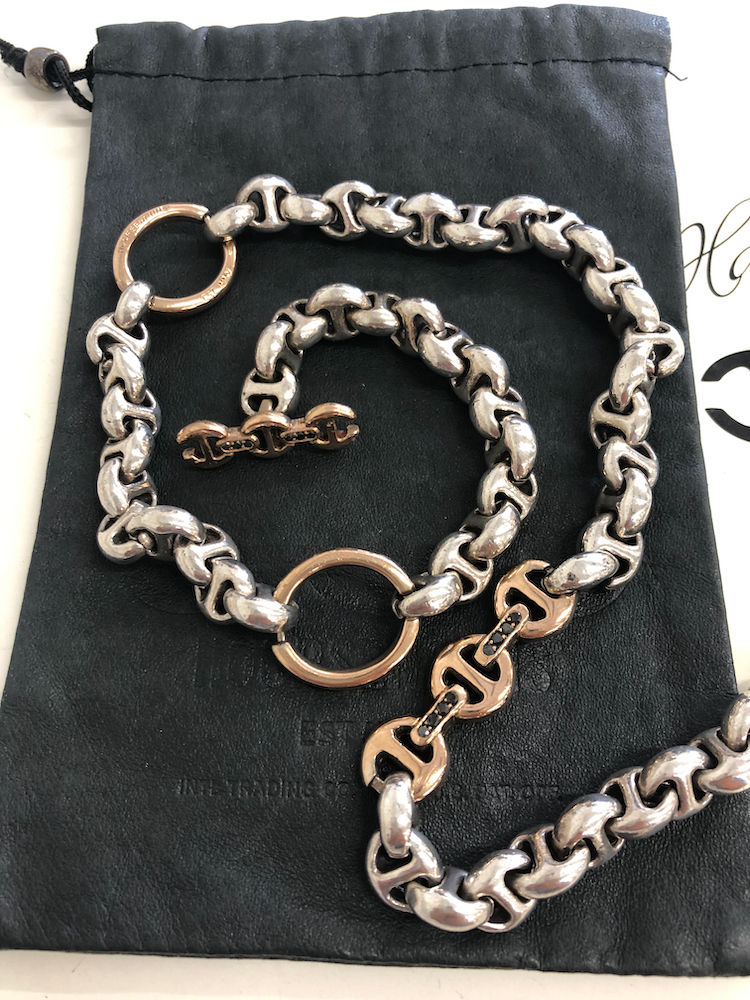 ベッカム着用HOORSENBUHSホーセンブース ウォレットチェーン　18K ROSEGOLD×925 全長73センチ10MM OPEN-LINK WALLETCHAIN　クロムハーツ_画像1