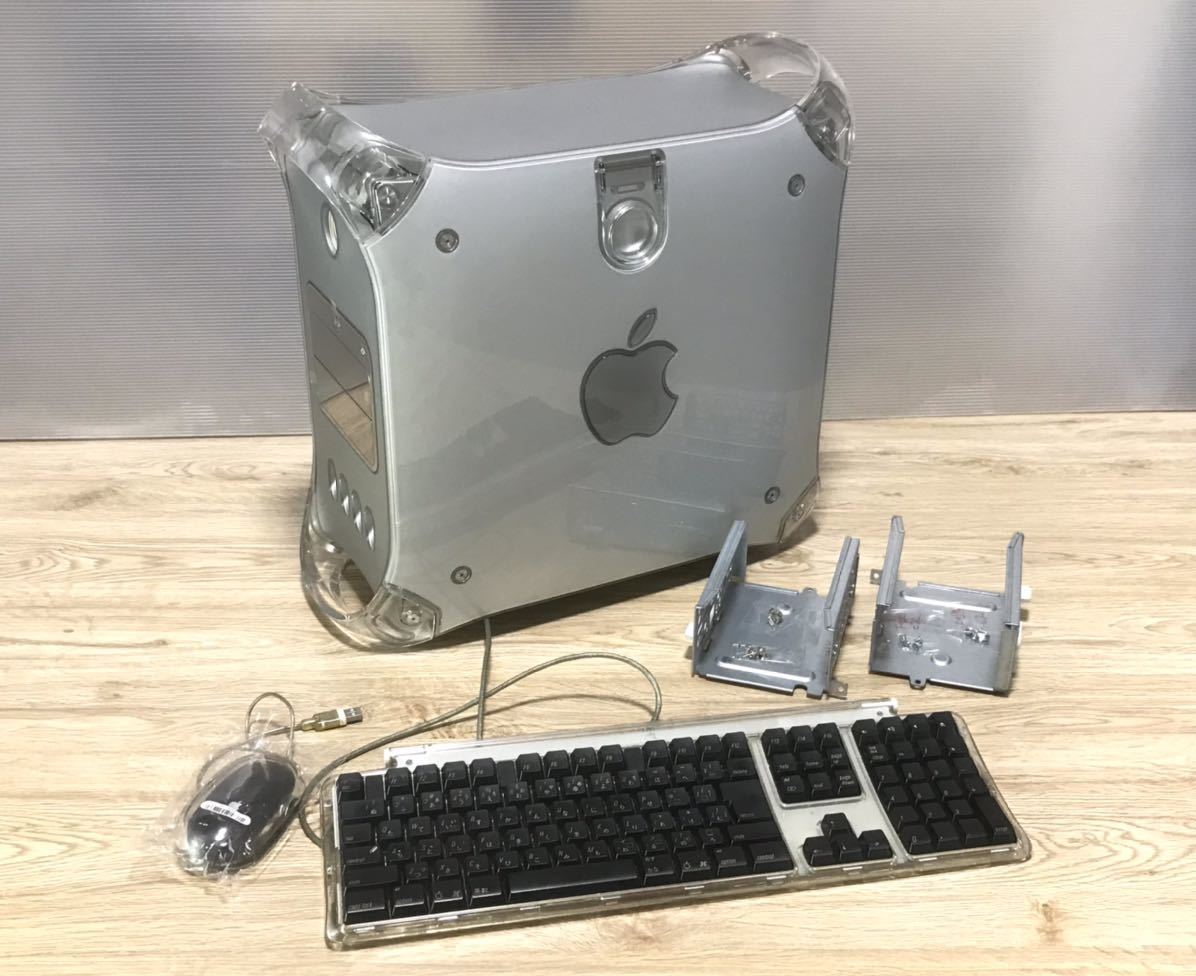 ジャンク Power Mac G4 デスクトップ 純正キーボード 純正マウス Apple アップル OS X Panther パワーマックG4インストールディスク他_画像2