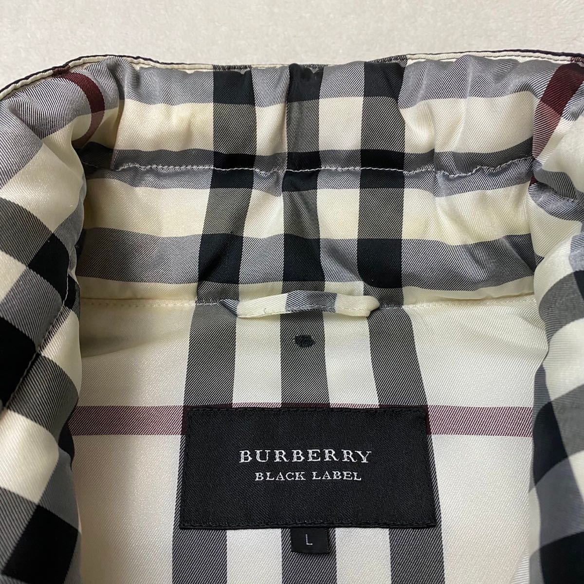 希少L!!6way バーバリーブラックレーベル ダウンジャケット シャイニーパープル ファー ホースロゴ 刺繍ノバチェック BURBERRY BLACKLABEL_画像10