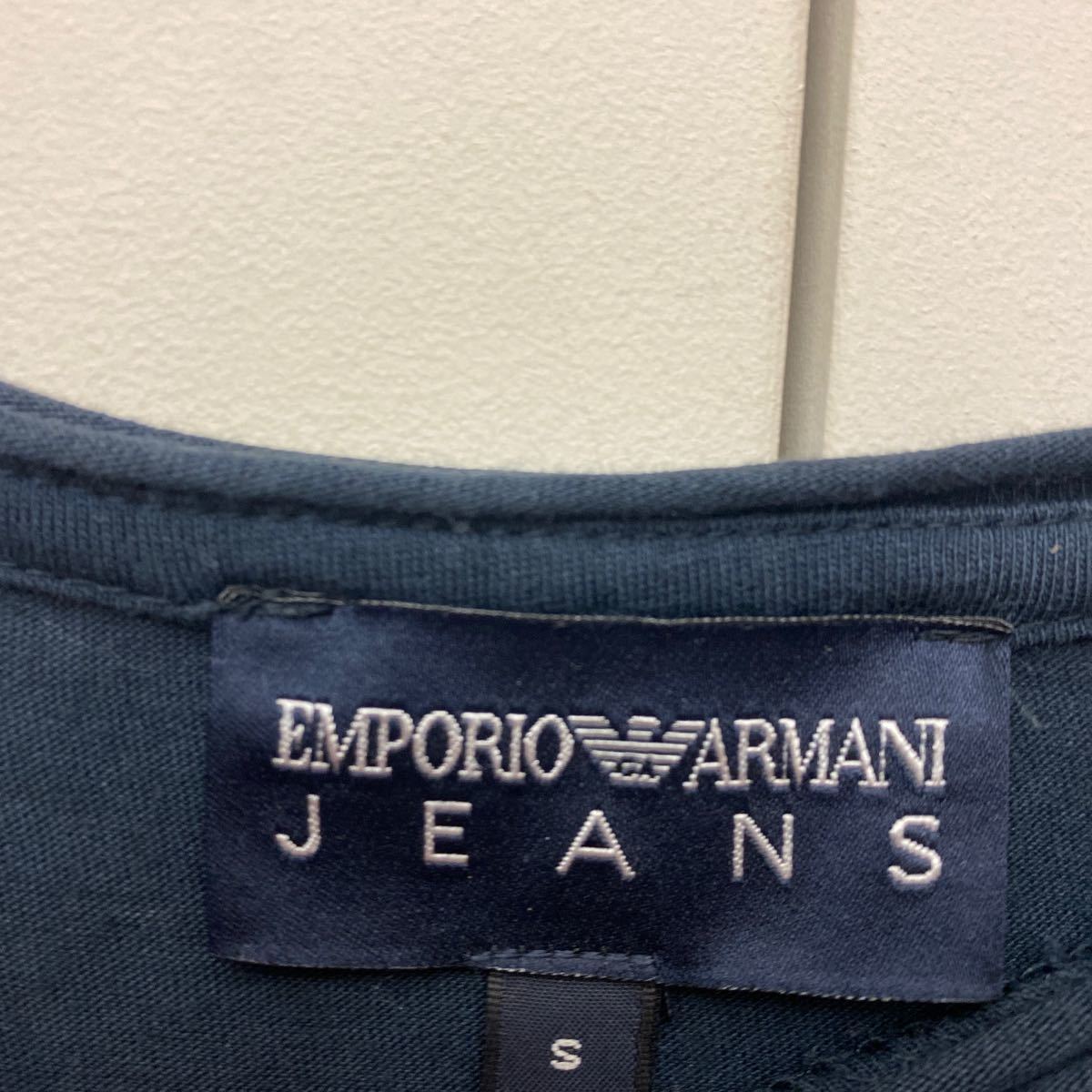 セール 即決1円 ◆美品◆EMPORIO ARMANI JEANS エンポリオアルマーニジーンズ 迷彩 プリント プレート Tシャツ ロゴ トップス 半袖メンズ_画像2