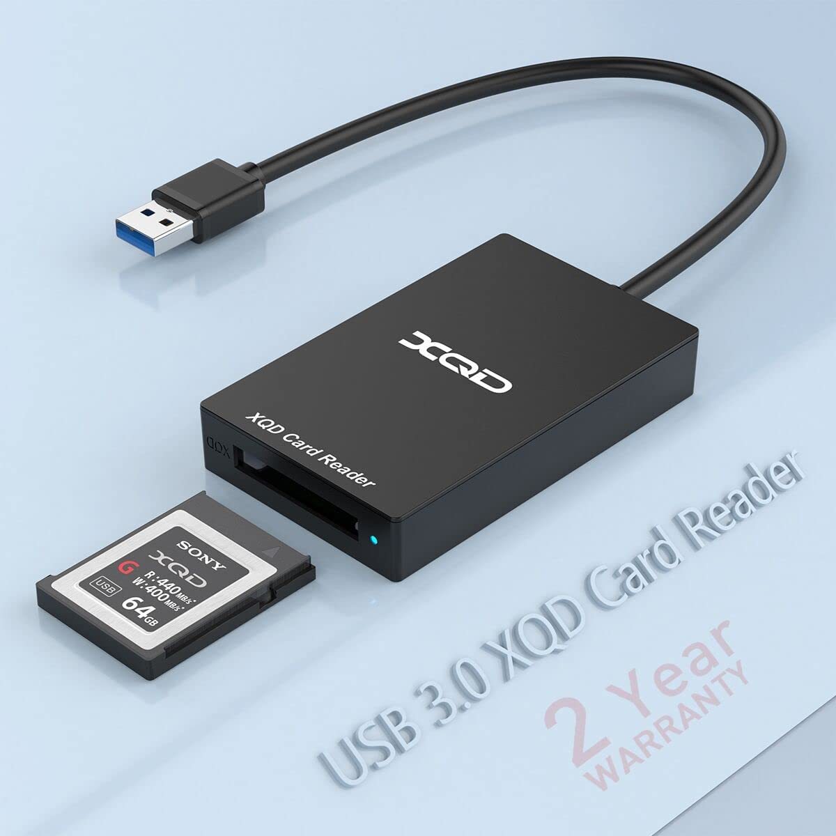 送料無料　USB3.0 メモリカードリーダーは、Sony G/MシリーズUSB Mark XQDカード、Lexar 2933x / 1400x Windows/Mac OS用 _画像1
