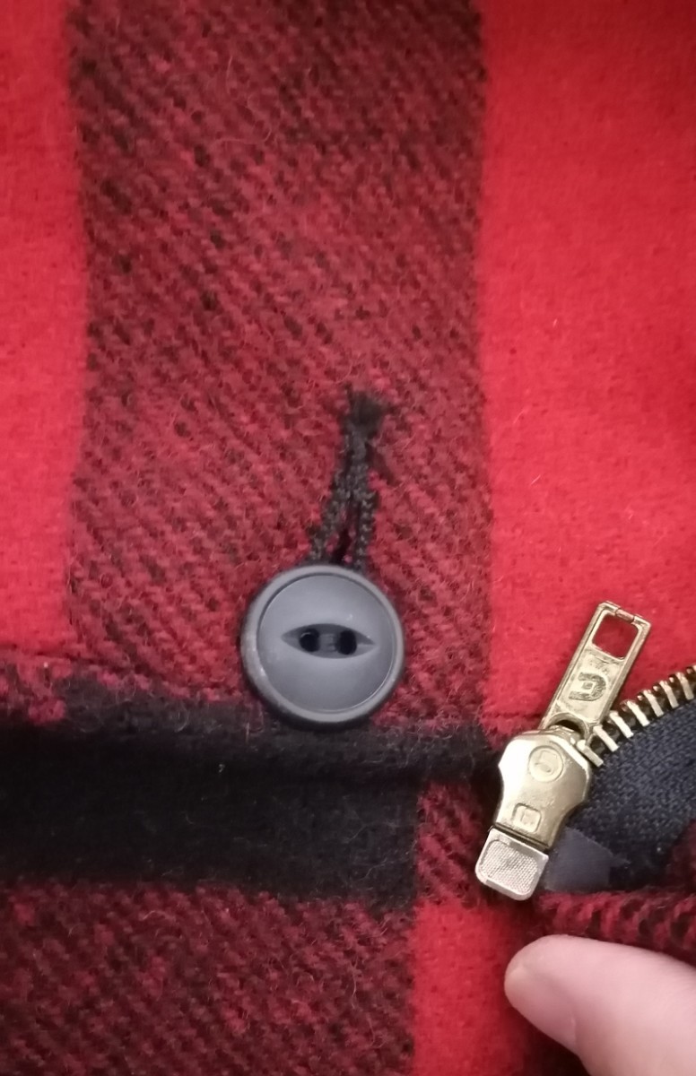 美品　カナダ製　ヴィンテージ　バッファローチェック ウールジャケット L　CPOシャツジャケット　 ブロックチェックマッキーノクルーザー_画像5