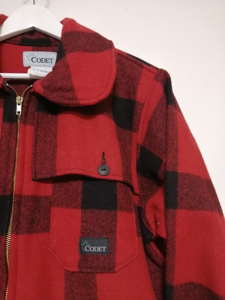 美品　カナダ製　ヴィンテージ　バッファローチェック ウールジャケット L　CPOシャツジャケット　 ブロックチェックマッキーノクルーザー_画像2