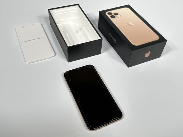 ① 美品/国内正規品/SIMフリー Apple iPhone 11Pro 64GB MWC52J/A 本体 ゴールド/Gold シムフリー アクティベーションロック解除済