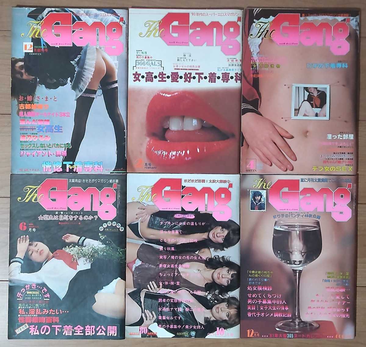 THE Gang（ザ・ギャング）６冊セット　昭和５５年（１９８０年）５冊・昭和５４円（１９７９円）１冊