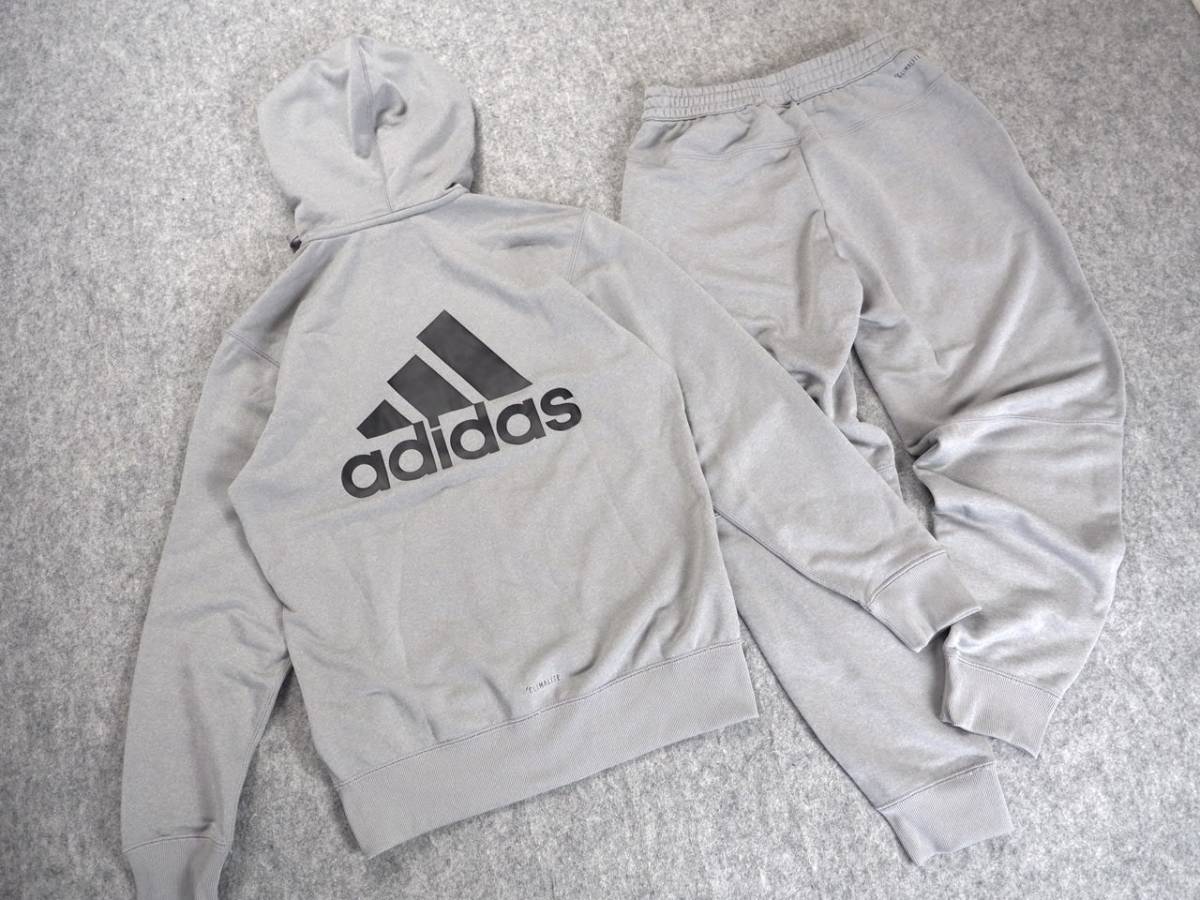 ラスト1点！送料710円～◆新品◆定価12078円◆adidas◆アディダス◆M ESSENTIALS ライトスウェットフルジップ 上下SET◆BIGロゴ◆S _画像1