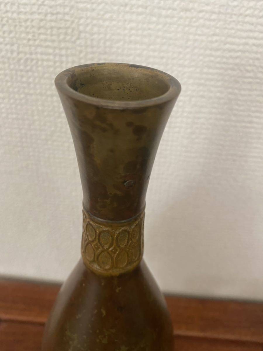 昭和期青銅製花瓶代物_画像5