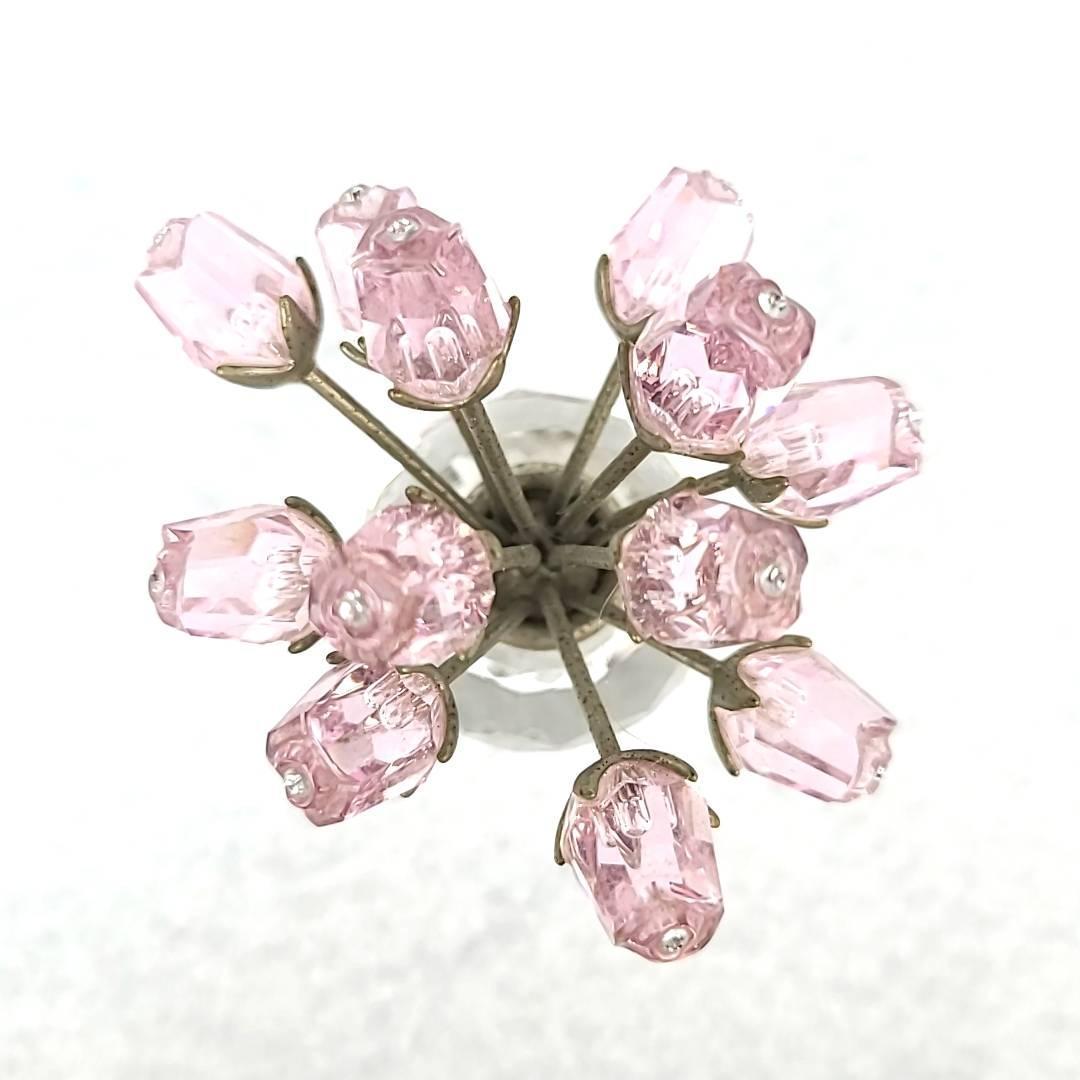 □良品 ◆ スワロフスキー　SWAROVSKI ピンクローズ　ローズポット　薔薇 12本のバラ 628343 廃盤　希少　レア_画像3