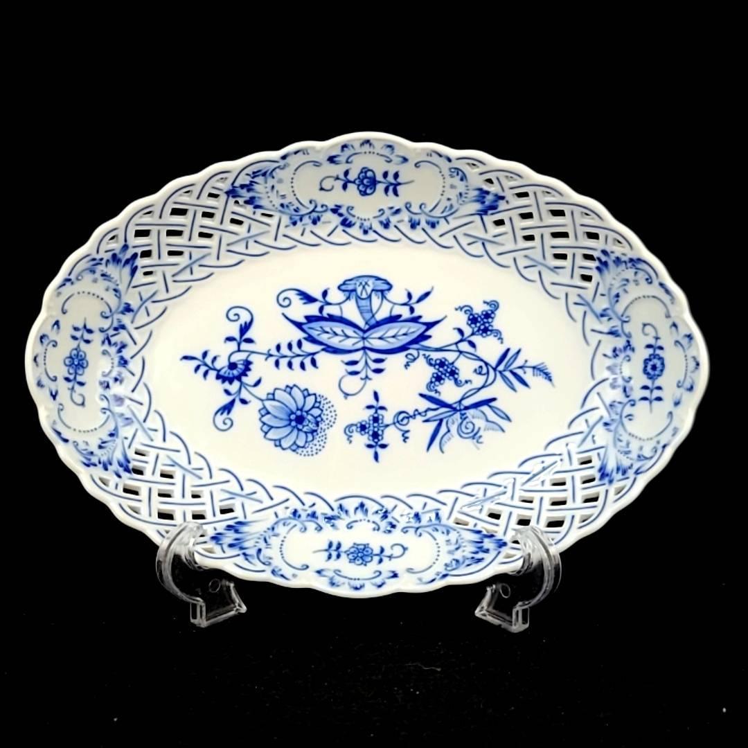 ◇良品 ◇ マイセン Meissen ブルーオニオン 透かし ピアス加工 ◇良品 ◇ マイセン Meissen ブルーオニオン 透かし ピアス加工