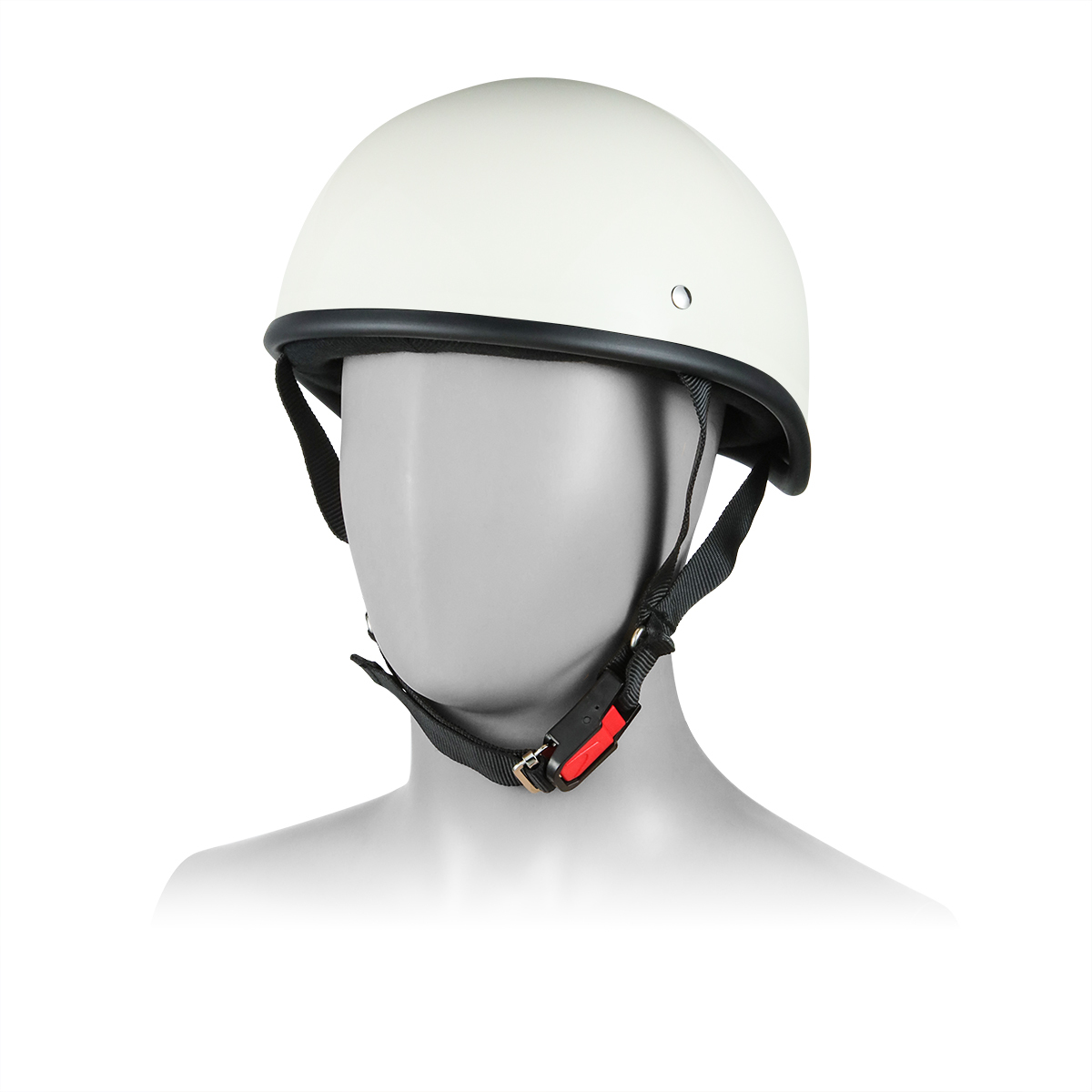 バイク用ヘルメット ダックテール ホワイト 半ヘル 新品 SG規格・PSCマーク取得 バイクパーツセンター_画像4