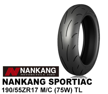 ナンカン スポーティアック WF-2 190/55ZR17 (75W)TL NANKANG SPORTIAC バイク用リアタイヤ バイクパーツセンター_画像1