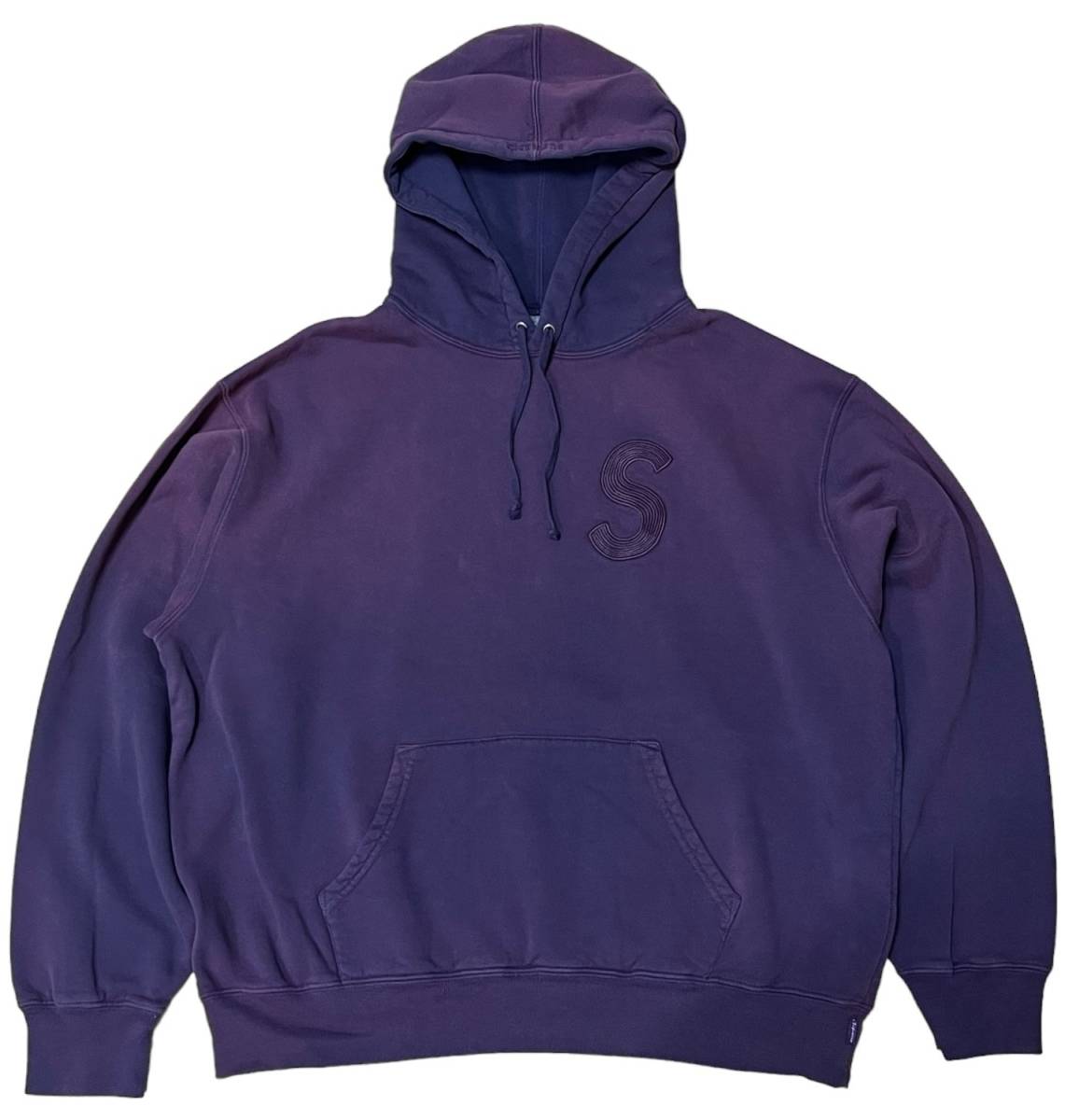 【新品】Supreme シュプリーム【Overdyed S Logo Hooded Sweatshirt】23SS オーバーダイ プルオーバー パーカーMサイズパープル_画像1