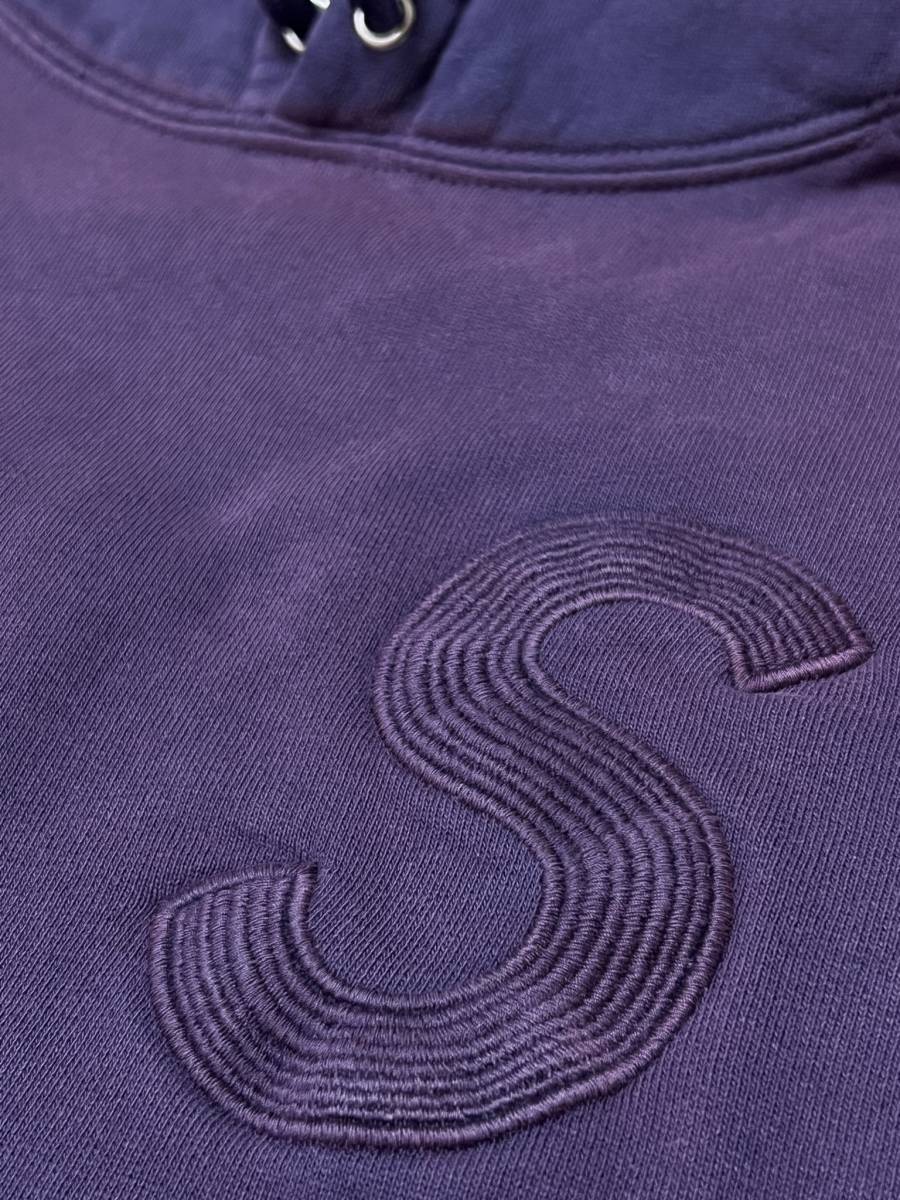 【新品】Supreme シュプリーム【Overdyed S Logo Hooded Sweatshirt】23SS オーバーダイ プルオーバー パーカーMサイズパープル_画像3