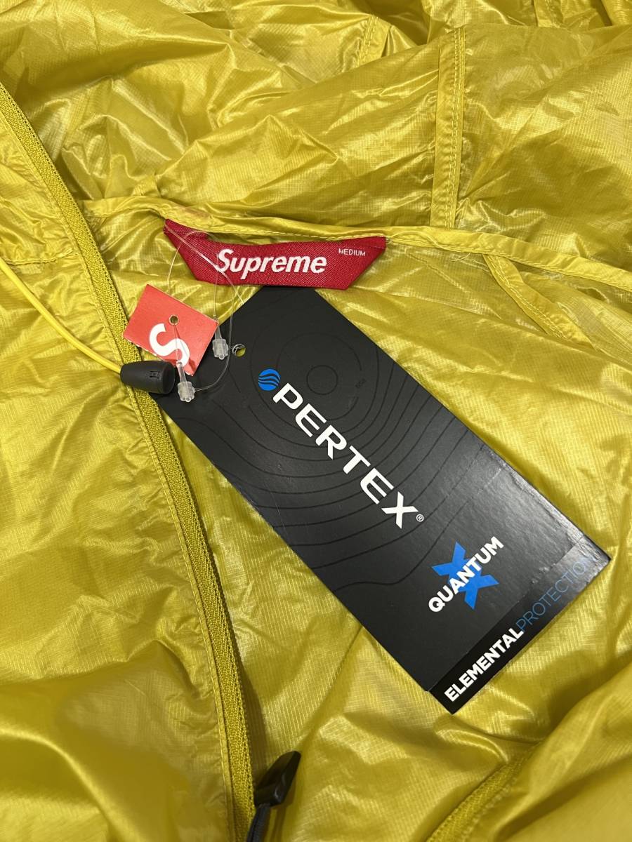 【新品】Supreme シュプリーム【Ripstop Hooded Windshell Jacket】2022年春夏 22SS PERTEX ナイロン ジャケット イエロー Mサイズ_画像5