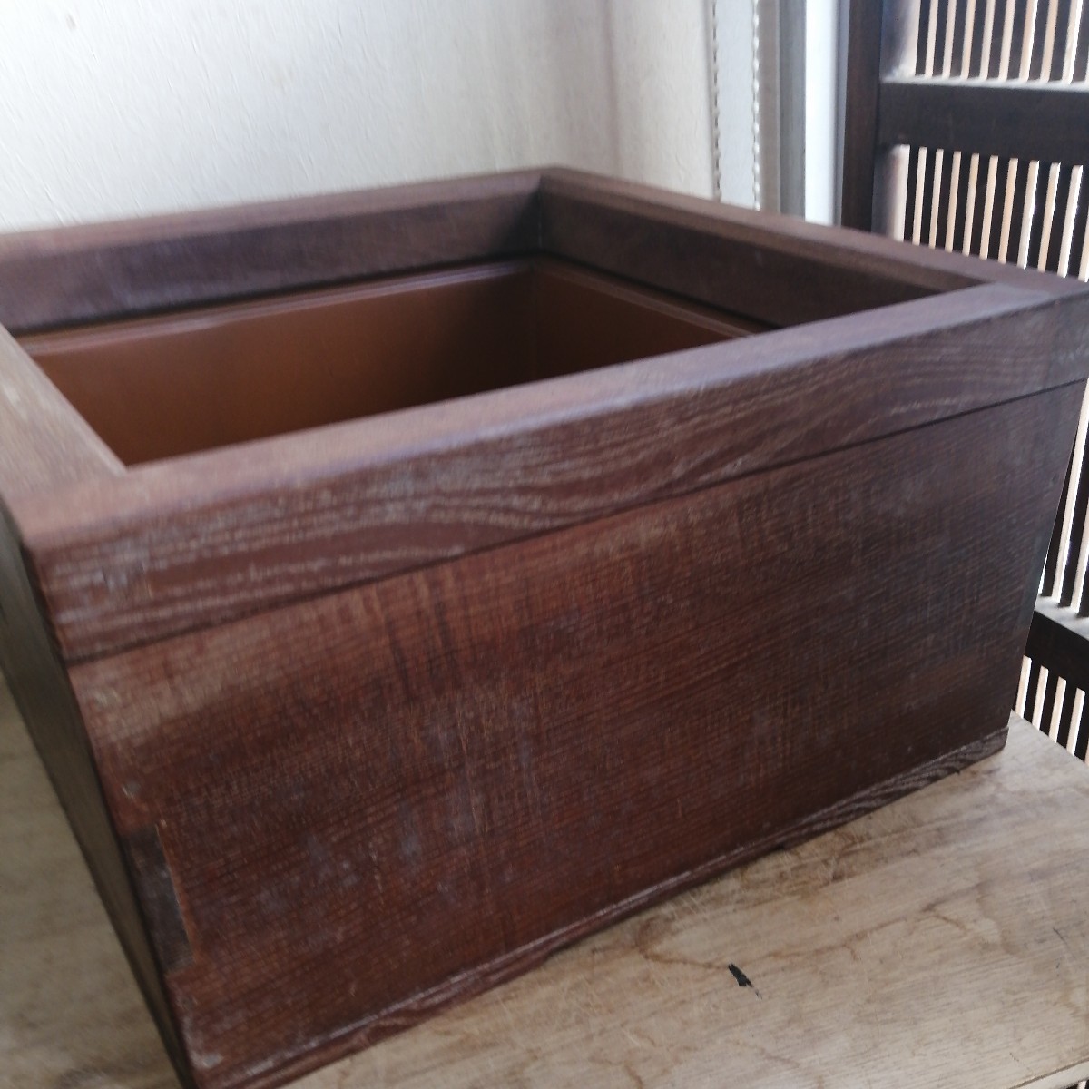 置炉 五徳付 桑 茶道具 炉 内側銅器 茶道 紙箱 - 工芸品