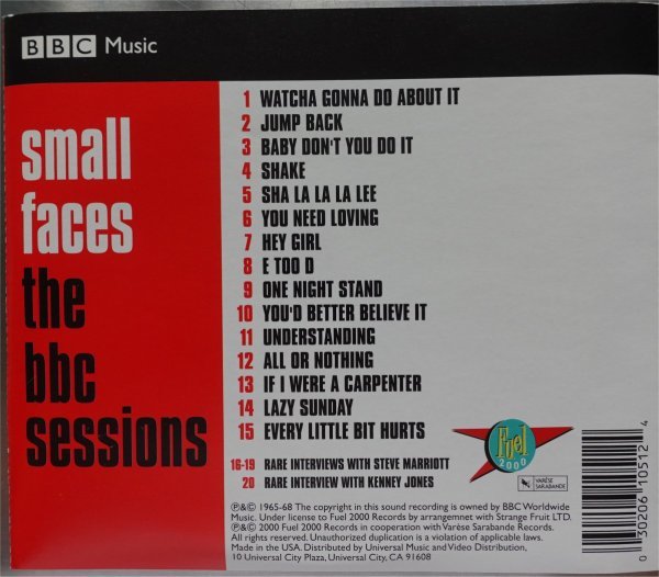 Small Faces BBC Sessions 1CD_画像2