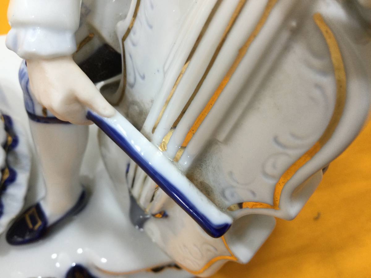 ドマン　Domain 置物　陶器　人形　ヨーロピアン　貴族　オルゴール付き西洋陶器人形　音色「魅惑の宵」_画像6