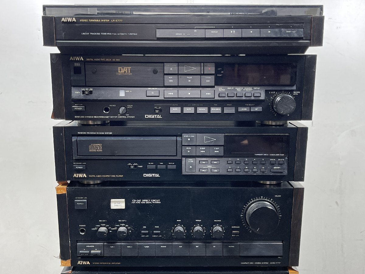 AIWA CDS-777 MX-S777 TA-S777 GE-999 DX-S777S XD-999 FX-SW777 LX-E777 システムコンポ バブルコンポ アイワ 【ジャンク品】_画像2