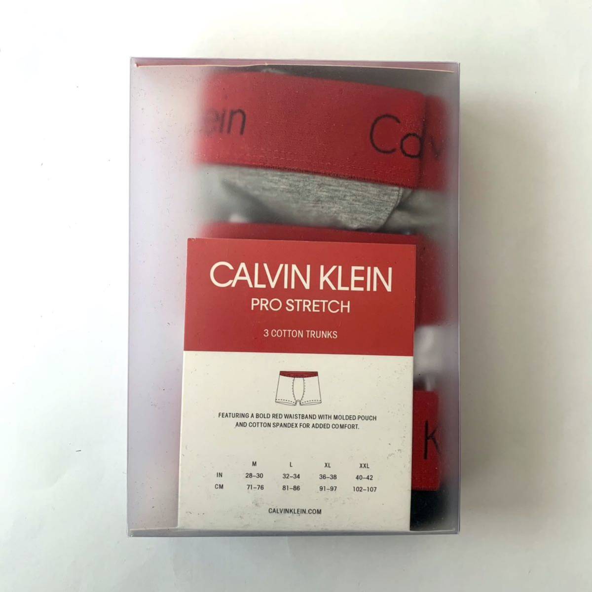 Calvin Klein ボクサーパンツ PRO STRETCH Mサイズ 3枚セット ホワイト ブラック グレー 送料無料 最短発送 カルバンクライン メンズパンツ_画像2