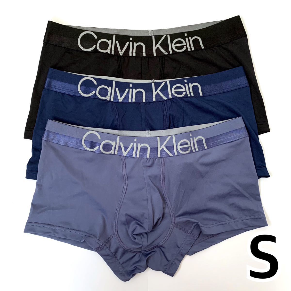 Calvin Klein ボクサーパンツ ICON Sサイズ 3枚セット ブラック ダークブルー ライトブルー 送料無料 最短発送 カルバンクライン_画像3