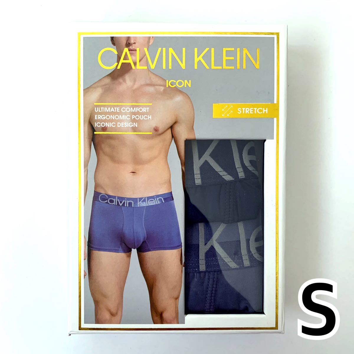 Calvin Klein ボクサーパンツ ICON Sサイズ 3枚セット ブラック ダークブルー ライトブルー 送料無料 最短発送 カルバンクライン_画像1