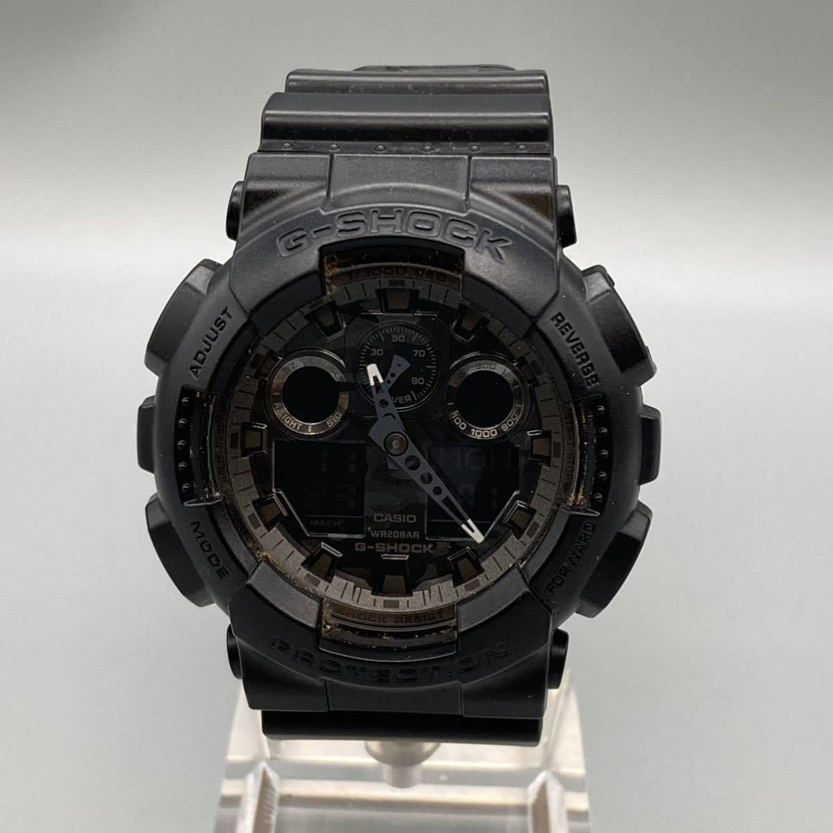 K11032 CASIO カシオ Gショック GA-100 5081 ブラック 黒 G-SHOCK メンズ 腕時計 R5年11月電池交換済み