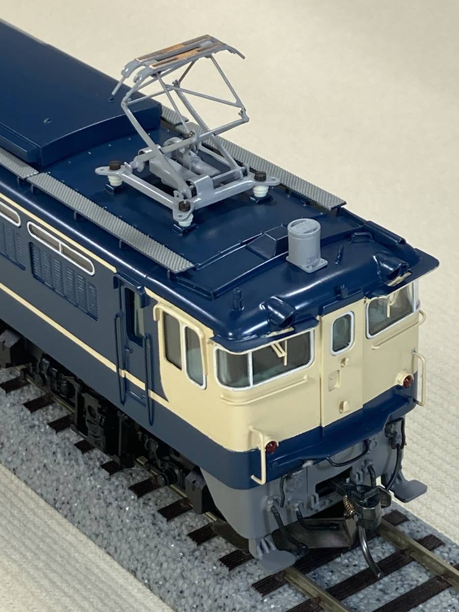 美品 天賞堂 EF65 1000番台(PF型)７次型(東京区・ブルトレ牽引機・国鉄時代）PS22B装備 カンモーター・FW・黒染車輪 ブラス製精密モデル_画像6