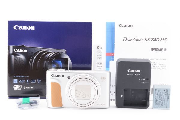 ほぼ新品★Canon キャノン PowerShot SX740 HS シルバー 光学40倍ズーム/4K動画/Wi-Fi対応 コンパクトデジタルカメラ★元箱付き_画像1