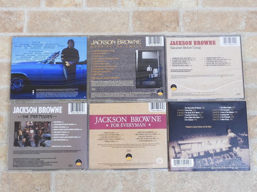 Jackson Browne/ジャクソン・ブラウン プリテンダー/Solo Acoustic Vol.1/孤独なランナー/ベスト・オブ・ライヴ etc CDセット 【6100y】_画像2