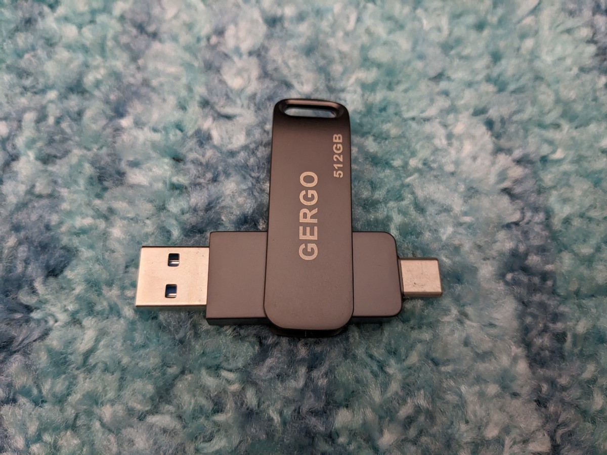 0511u1801　GERGO USBメモリ 512GB 2IN1 USB3.0＆Type-C _画像2
