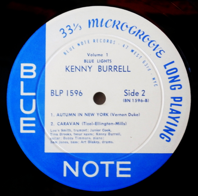 US MONO オリジナル盤 Kenny Burrell Blue Lights Volume 1 BLUE NOTE BLP 1596 47West 63rd 深溝 DG RVG 耳マーク ウォーホール・ジャケ_画像6