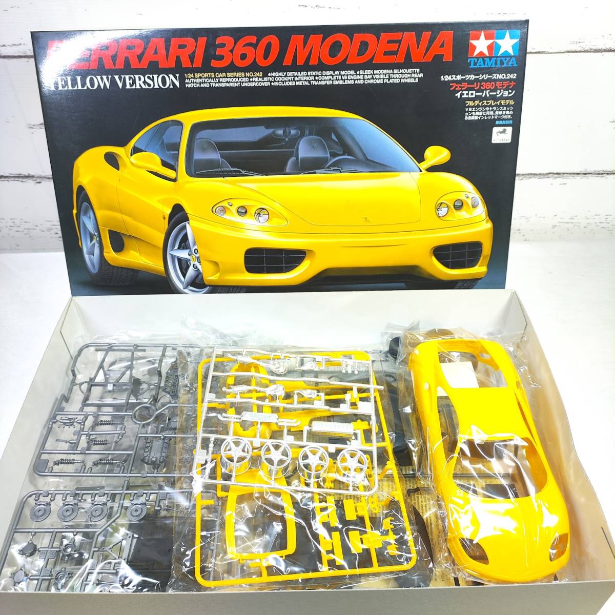 ■未組立■ タミヤ 1/24 フェラーリ 360 モデナ イエローバージョン スポーツカーシリーズNO.242 FERRARI MODENA TAMIYA タミヤ_画像2