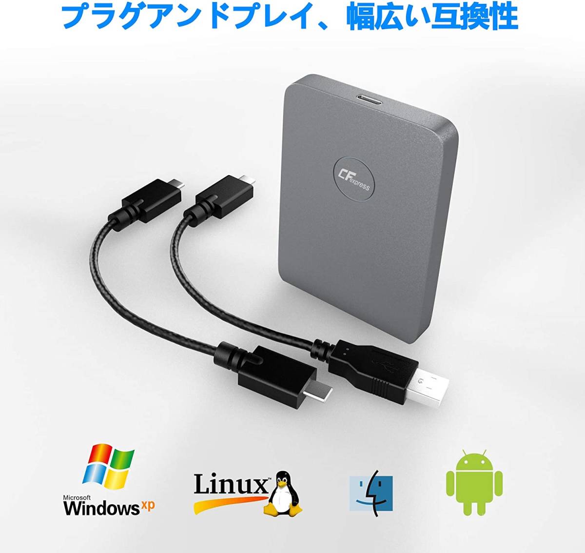 CFexpressカードリーダータイプB USB 3.1 Gen 2 10Gbps CFexpressリーダーポータ