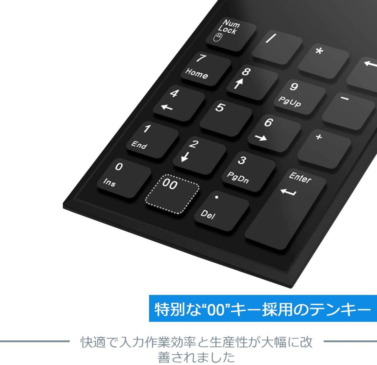 ワイヤレステンキーとマウスセット、USB受信機能付き 2.4G Mini USB 数字キーボードとマウスセット_画像2