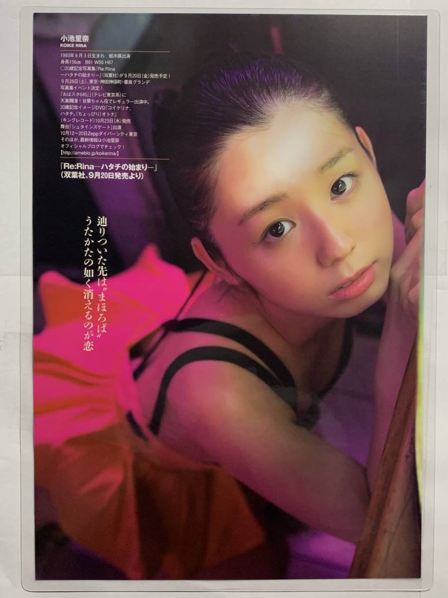 【厚手ラミネート加工】小池里奈 水着　雑誌切り抜き ４ページ サイズB5 週刊プレイボーイ２０１３年NO.3８【グラビア】-B13_画像4