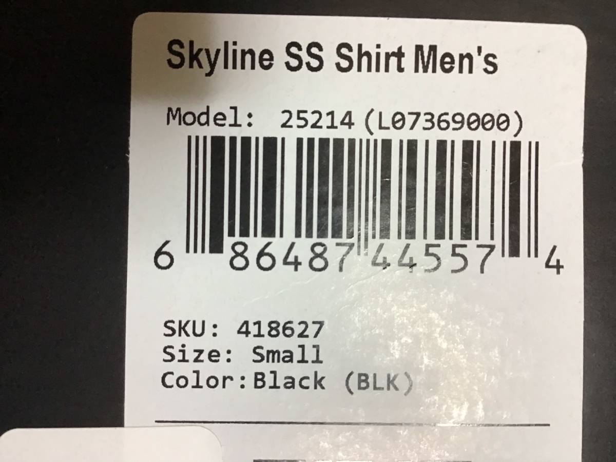 未使用品：ARC'TERYX Skyline SS Shirt Men's S size Black / アークテリクス スカイラインシャツ 半袖 メンズ Sサイズ ブラック_画像4