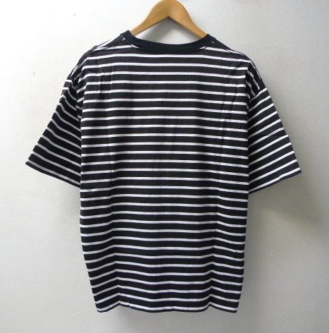 ◆◆uniform experiment fragment ユニフォームエクスペリメント 美 22ss TAPERED POCKET TEE UE-220040 ボーダー Tシャツ 黒白 サイズ1_画像2