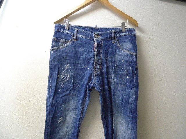 ◆ 国内正規 Dsquared2ディースクエアード リペア　スリム デニム パンツ S74LB0250 classic kenny thist jean サイズ46_画像4