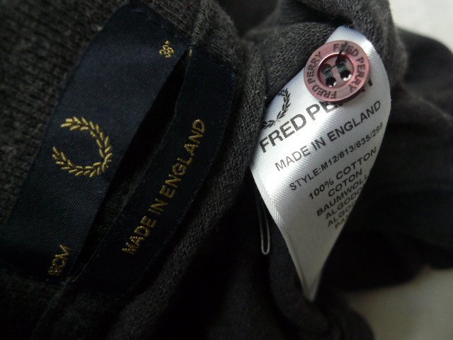 ◆FRED PERRY フレッドペリー 襟ライン 鹿の子 ポロシャツ サイズ38 イングランド製　薄れあり_画像3