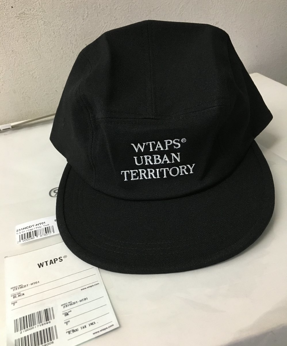 ◆ WTAPS ダブルタップス 23ss 新品タグ付 T-5 01 CAP POLY. TWILL. WUT 231HCDT-HT01 黒 BLACK キャップ_画像1