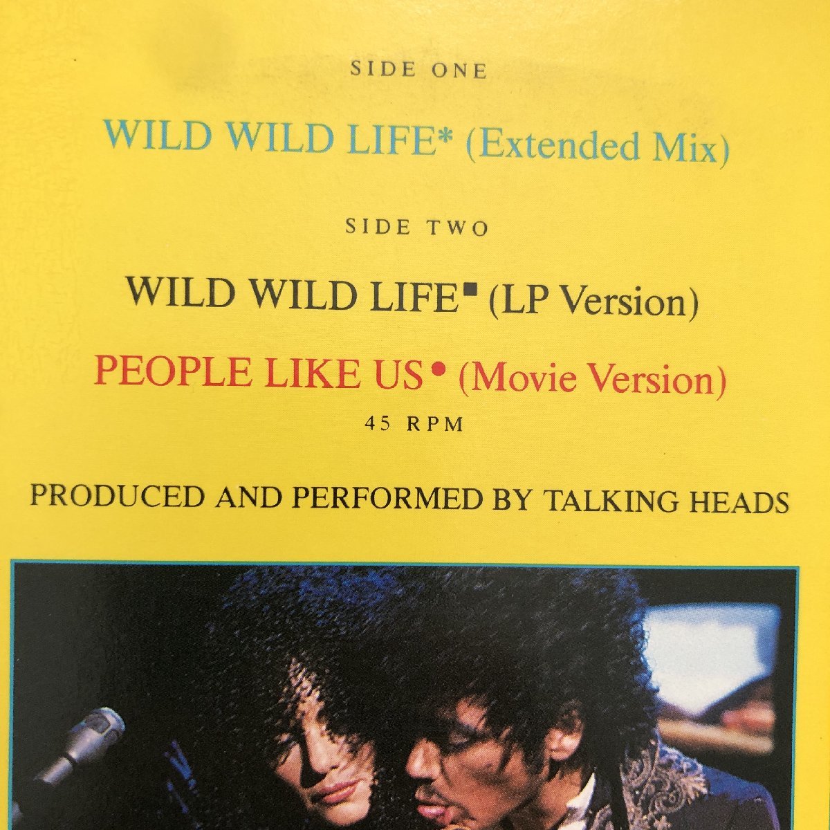 美盤 良ジャケ レア盤 1986年 米国 本国盤 オリジナルリリース盤 トーキング・ヘッズ Talking Heads 12''EPレコード Wild Wild Life_画像6