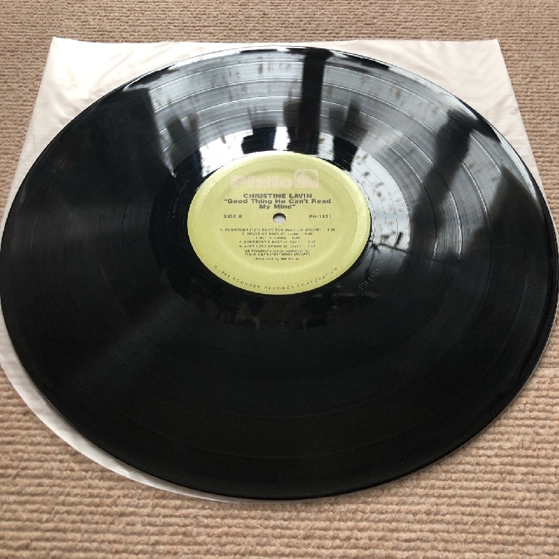 1988年 米国 本国オリジナル盤 クリスティン・ラヴァン Christine Lavin LPレコード Good Thing He Can't Read My Mind Folk_画像7