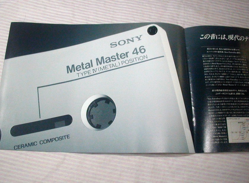 【カタログ】1986(昭和61)年◆SONY カセットテープ Metal Master 専用カタログ◆ソニー/メタルマスター_画像8