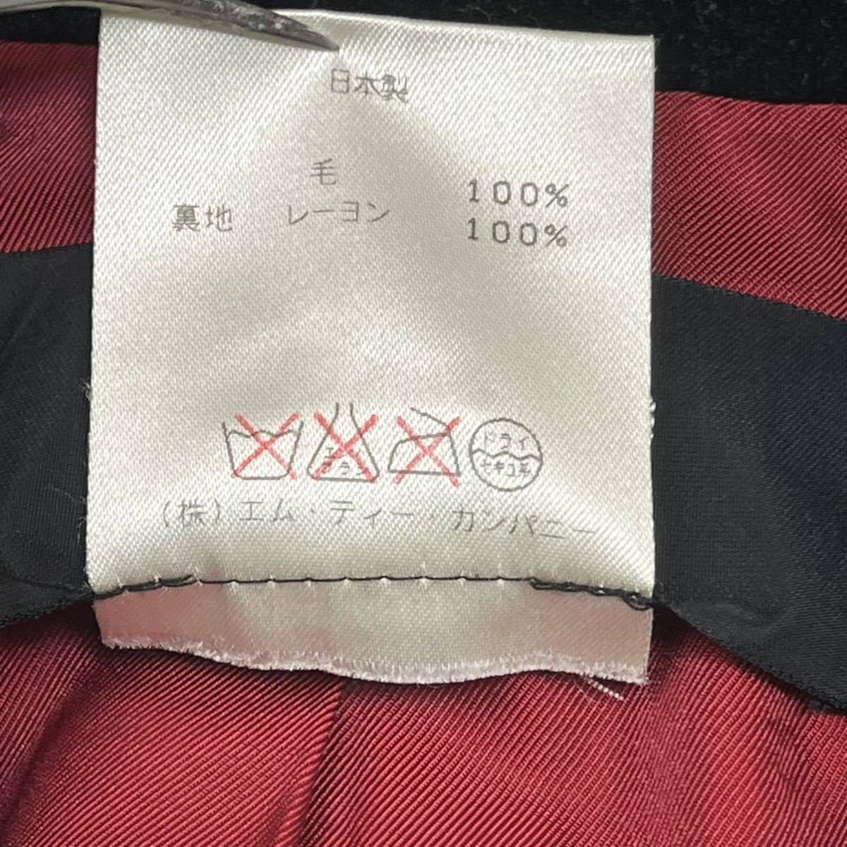 ATSURO TAYAMA ロングコート ダブルコート トレンチコート ロング丈 ウール100% 日本製 ブラックコート アウター 上着 Aライン_画像6