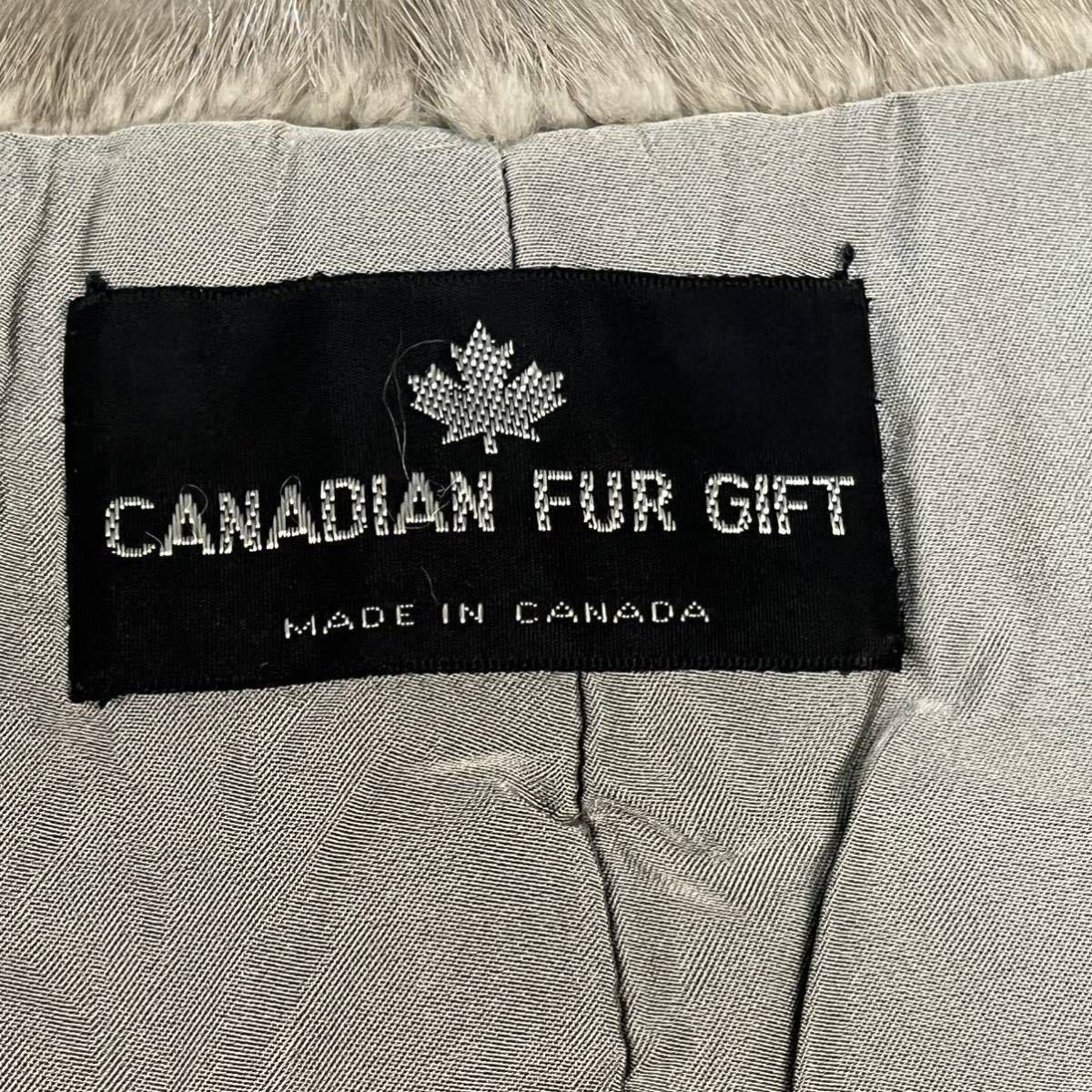 CANADIAN FUR GIFT 高級毛皮 ファーティペット ファーマフラー 首巻き パーティー リアルファー ミンク ティペット マフラー カナダ製_画像3