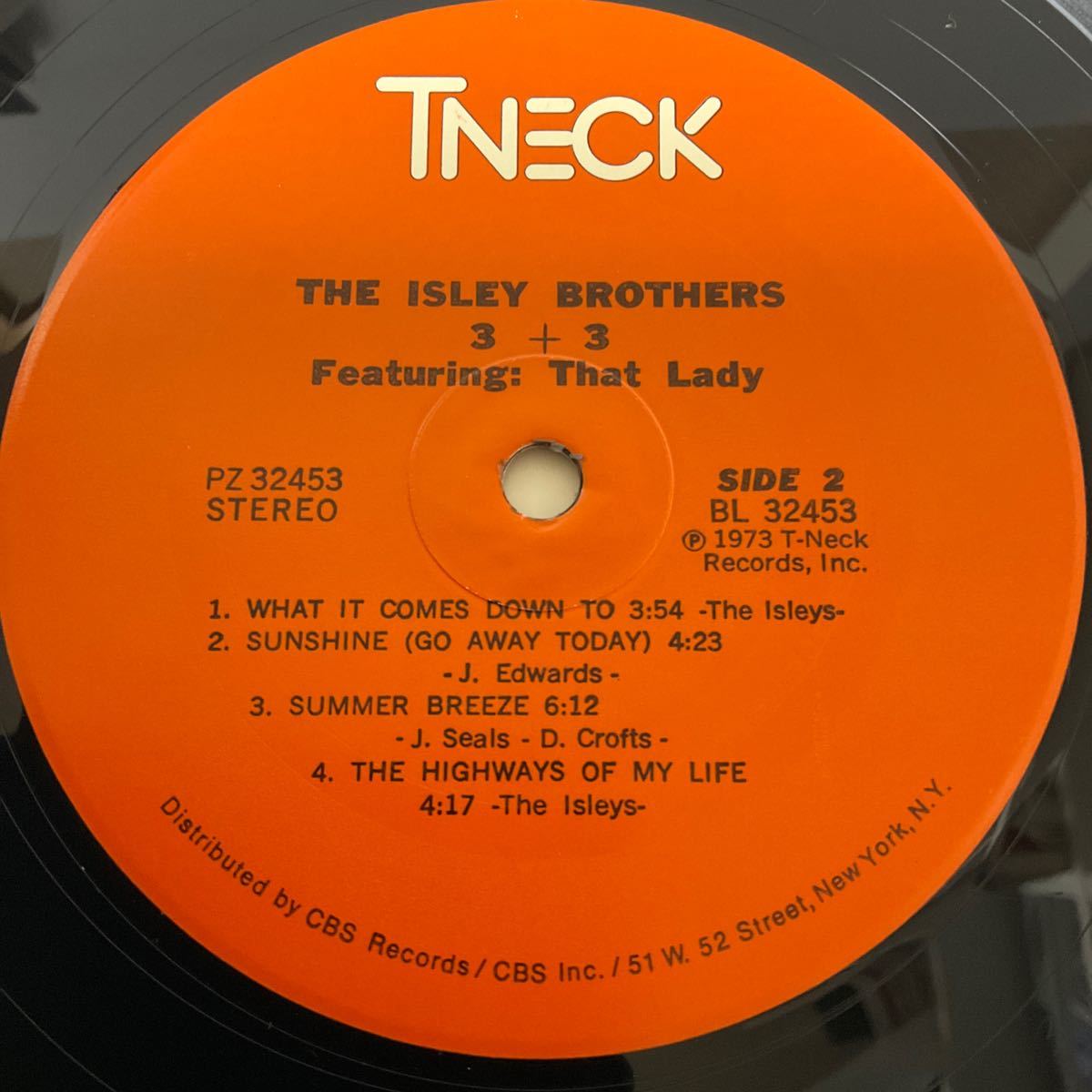 US盤 / The Isley Brothers / 3+3 / LP レコード / T-Neck / PZ 32453 / アイズレーブラザーズ_画像7