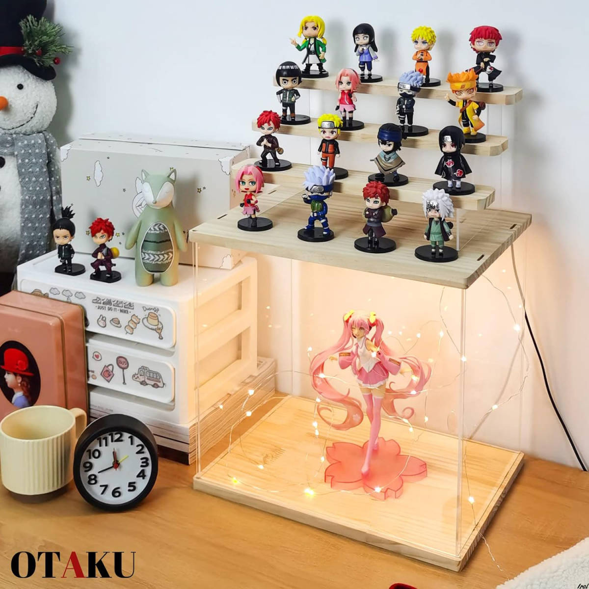 フィギュアケース ひな壇型 アクリルケース 展示ケース 透明 台座 模型 ディスプレイケース 飾りケース フィギュア 人形 アクリル_画像8