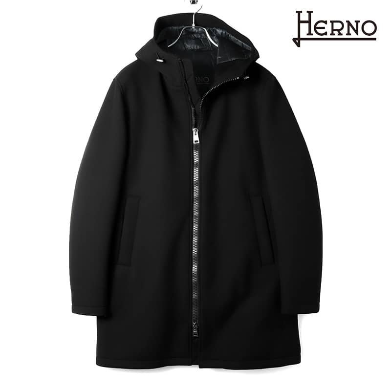 ◆【HERNO(ヘルノ)/秋冬/レーヨンダイアゴナルスキューバ中綿入りフーデッドコート(PA000106U)】[hrn2360091-48]_画像1