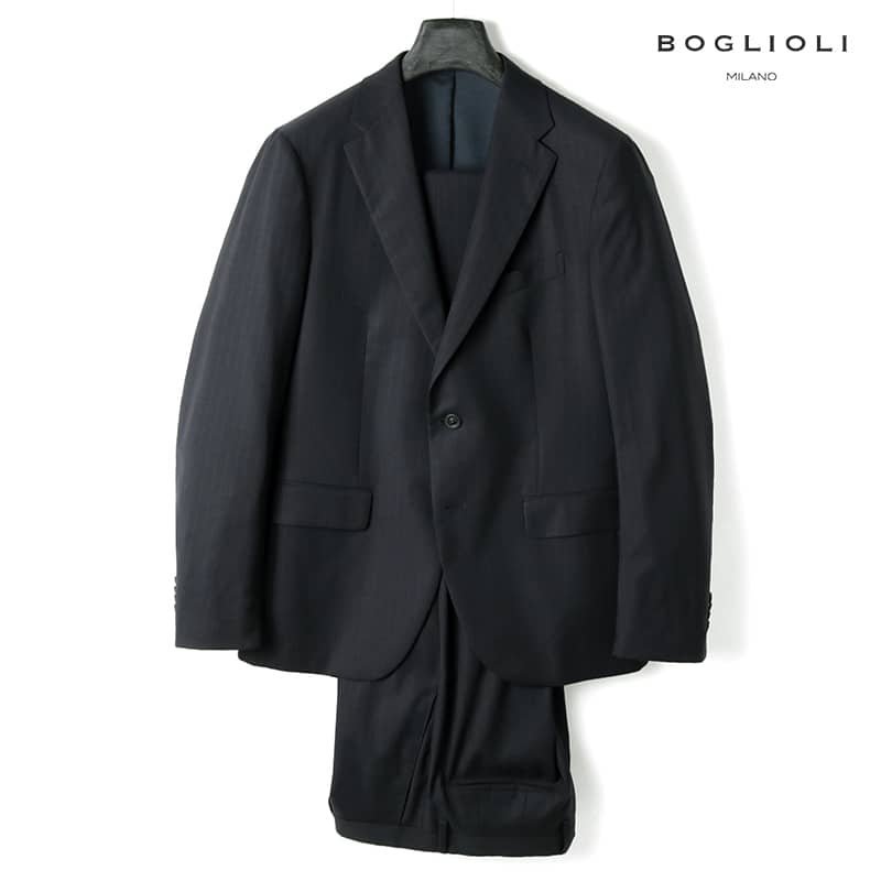 ファッション ◇【BOGLIOLI(ボリオリ)/秋冬/ウールピンストライプ柄